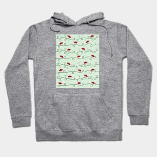 Strawberry Birds Strawbirdie Vines Light Green Hoodie